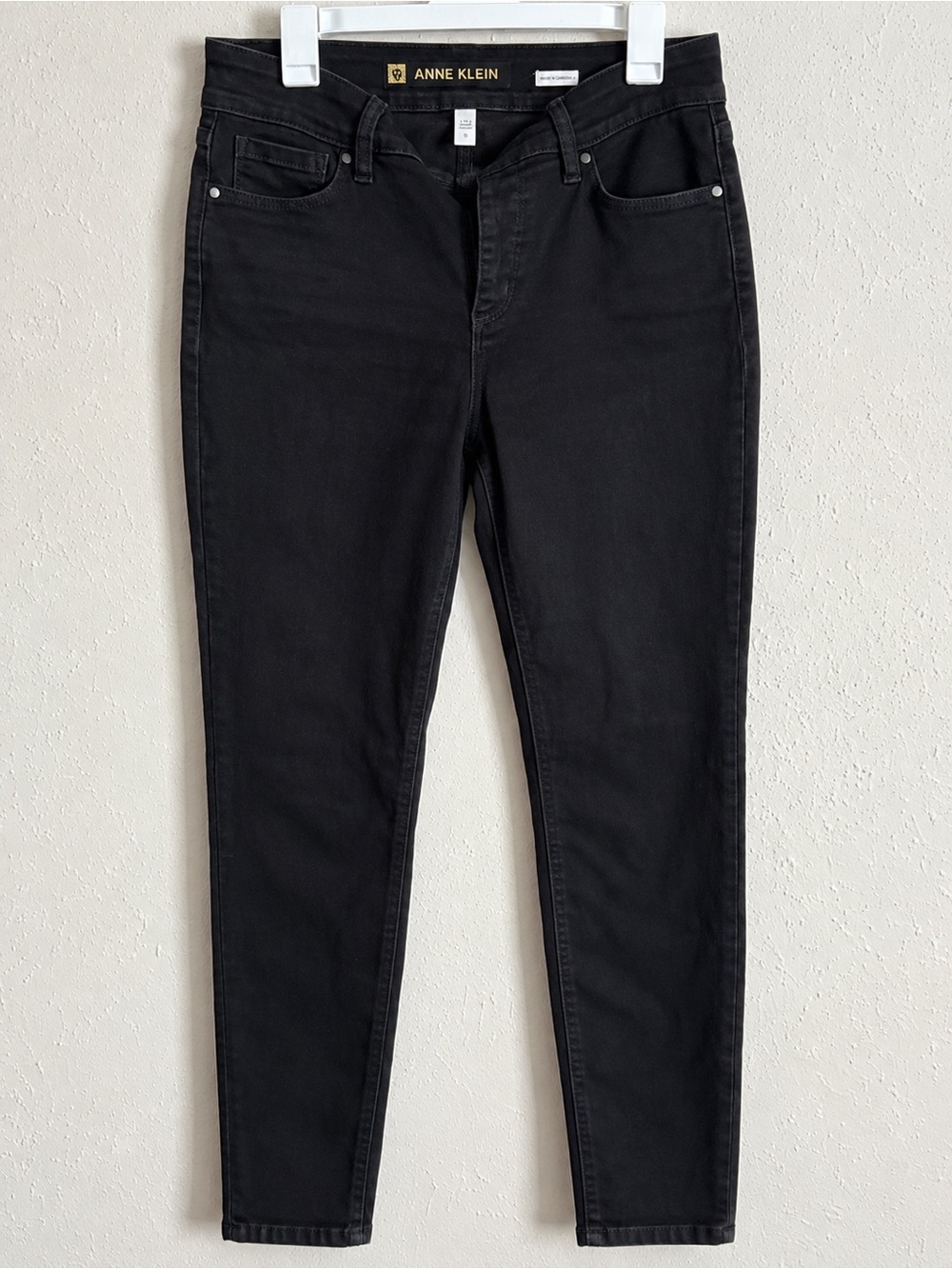 Anne Klein Jet Black Skinny Jeans